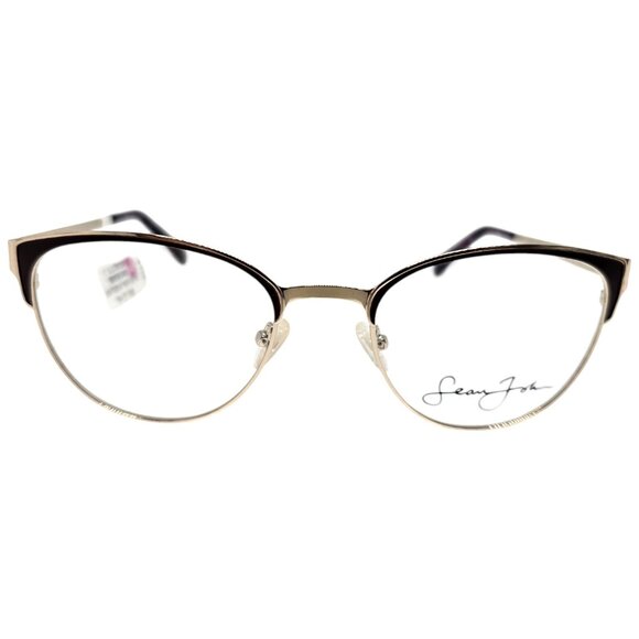 Sean John SJLO6009 Matte Eggplant Shiny Light Gold Eyeglass Frames 54-21-140 - Picture 3 of 10